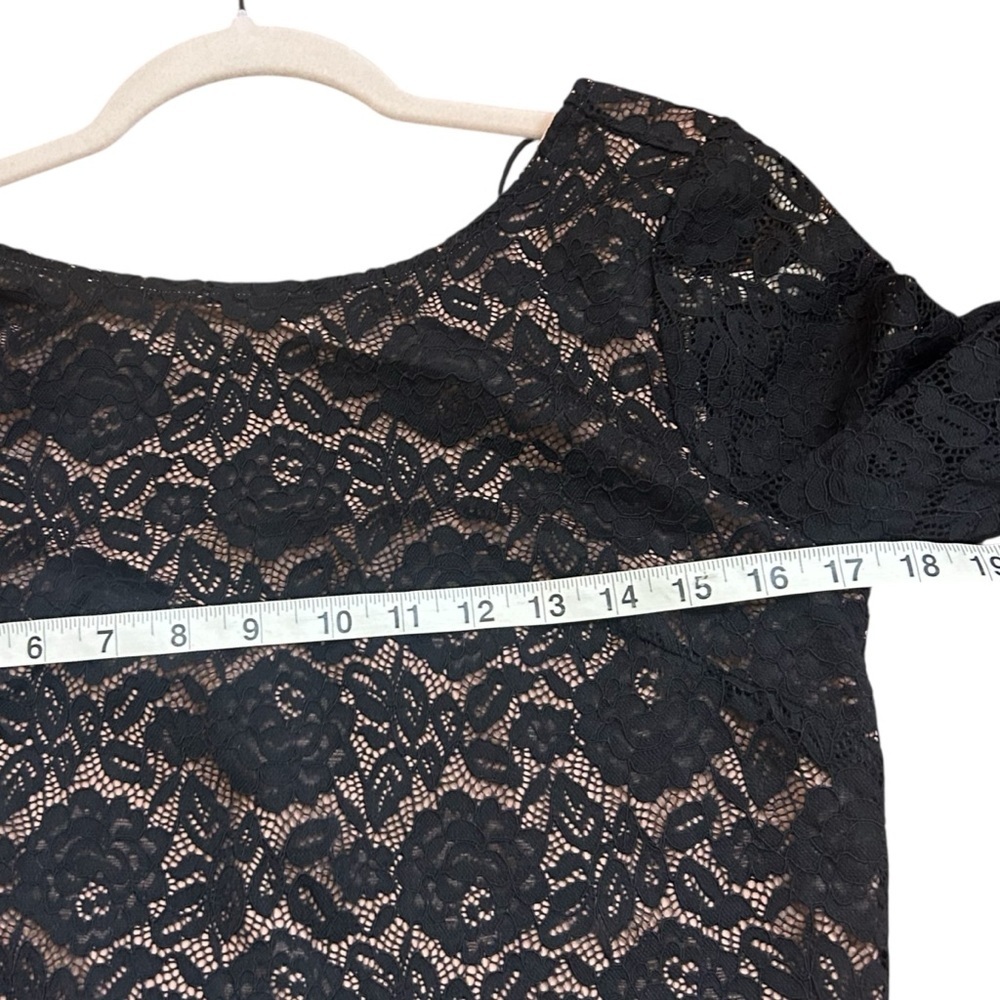Gentle Fawn Hannah Dress- Black Lace Long Sleeve Mini Dress- Size Small - Picture 14 of 15